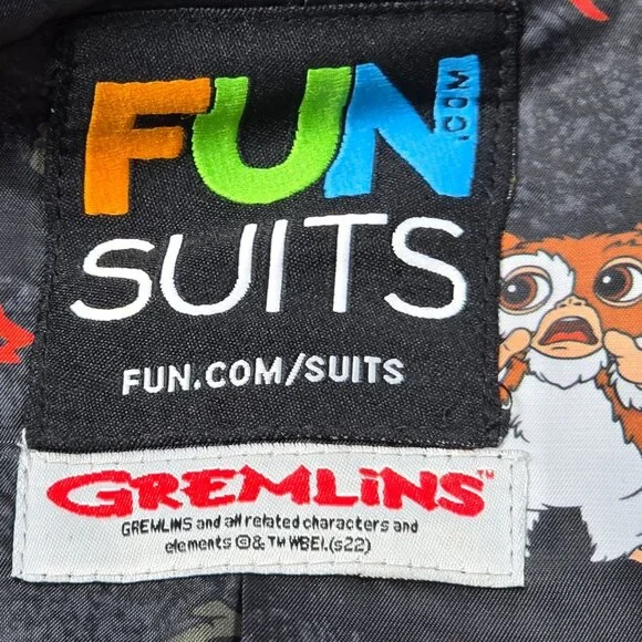 Gremlins-Themed Fun Suits Mens Blazer 40R Slim Fit - Picture 4 of 11